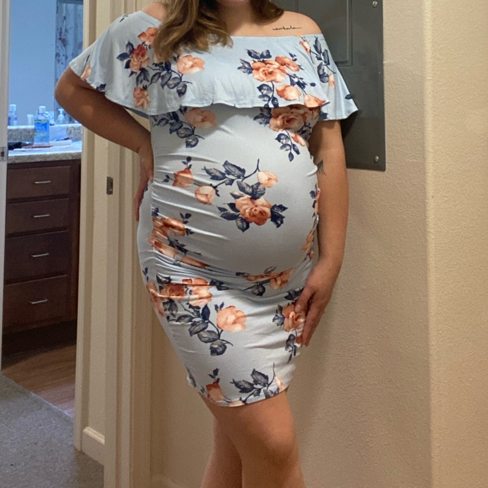 Floral maternity dress